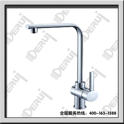 【廠家供應(yīng)高品質(zhì)鍍鉻鋅合金冷熱菜盆龍頭 橢圓扁七字管】價(jià)格,廠家,圖片,水龍頭/水嘴,鶴山市德銳衛(wèi)浴實(shí)業(yè)-
